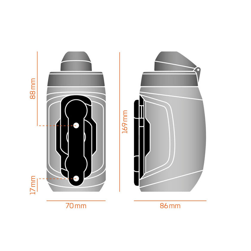 FIDLOCK TWIST BOTTLE +bike base 450ml SMOKE