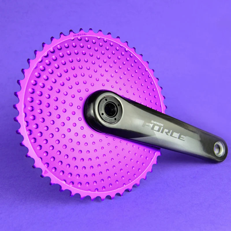 Alugear Chainring 1-speed AERO Golf Ball 48T Round SRAM 8-bolts
