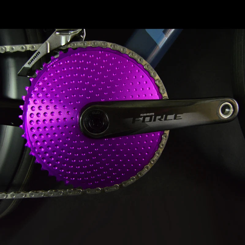 Alugear Chainring 1-speed AERO Golf Ball 48T Round SRAM 8-bolts